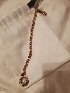 Origami Owl Rose Gold Chain Bracelet with Round Locket Charm
